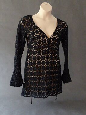 Free People Black Lace Dress